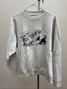 Vintage sweatshirt dogs and sheep xl